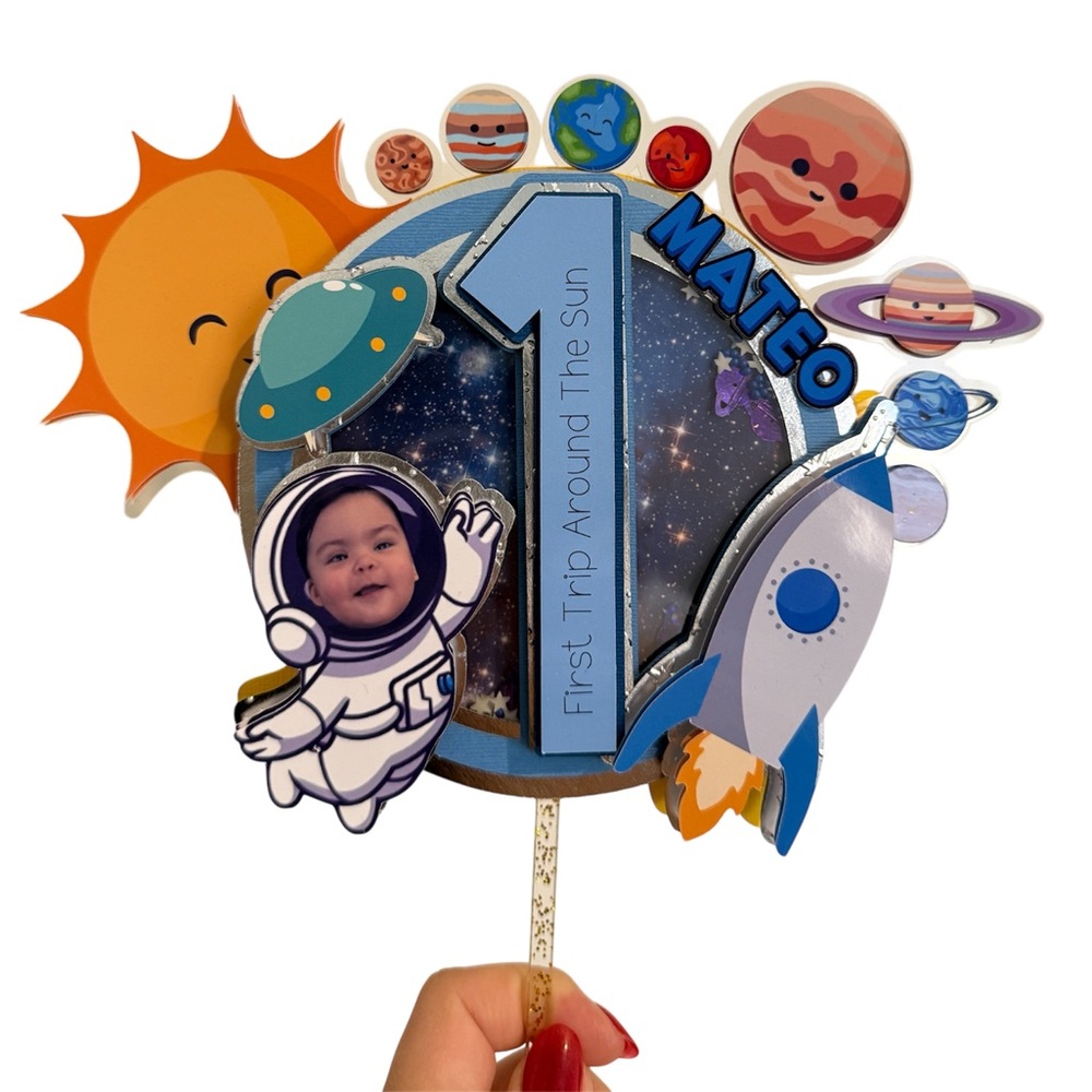 Space Custom Cake Topper